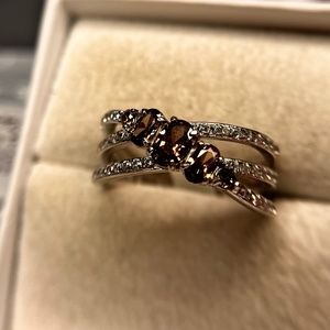 Bomb Party The Sterling Club Brown Tourmaline Cubic Zirconia + .925 Solid Sterli